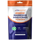 Magnesio Vitamatico (da Bisglycinate & Oxide) - Supporta Muscolo, Giunto e Salute Del Cuore 250 Grammi - 125 Serve