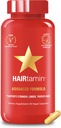 HAIRtamin Vegan Hair Vitamine per la crescita dei capelli più veloci | Tutti Natural Biotin Hair Growth Vitamin Capsule per sostenere la pelle e le unghie dei capelli sani | Maggio Ridurre la perdita dei capelli & Thinning | 30 Capsule
