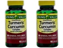 Spring Valley Standerdized complesso curcumina curcuma nutrizionale capsule supplemento, 500 mg, 90 conteggio, 2 pk