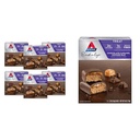 Atkins Pecan Caramel Clusters, 60 Count & Chocolate Caramel Mousse Bars, 5 Count - Low Sugar Dessert Preferiti