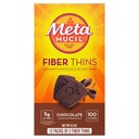 Metamucil Fiber Thins, Psyllium Husk Fiber Supplement, Digestive Health Support and Satisfy Hunger, Chocolate Flavored, 12 Serve
