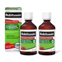 Robitussin adulto massima resistenza Cough Plus Chest Congestion DM Max, Cough Suppressant e Expectorant, Raspberry Flavor, 8 Fl Oz x 2