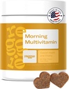 Reggie Morning Multivitaminici per Cani | Cuciture di Vitamina di Cane Quotidiano con Vitamine & Minerali per Immunità, Cuore, Pelle, Cappotto, Giunti & Digestione | Vet-Approved, Natural Dog Supplement | 60 Soft Chews
