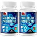 Probiotici per gli uomini, 500 miliardi di CFU & 12 Probiotici per la salute digestiva + 4 fibre prebiotiche organiche, per Digestivo, Gut, Salute Immune, Bloating, Gas, Supporto per l'energia, Stabile per scaffali - 120 capsule