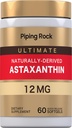 Piping Rock Astaxanthin 12mg | 60 Softgel Capsules | Extract Supplement | Gluten Free, Non OGM