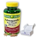 Polvere di radice di Ashwagandha- 500mg, 60 capsule (pacchetto di 1)