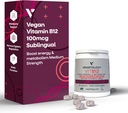 Vegan Vitamina B12 Supplemento sublinguale — per il metabolismo e l'energia, vitamine e integratori di salute — (60 compresse)