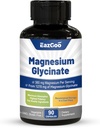 Magnesio Glycinate Capsule 1270mg, 380mg Magnesio Supplemento, Integratore di glicinato di magnesio ad alto assorbimento, Non OGM Senza Gluten, 90 Capsule