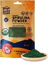 Yogi Super Foods Polvere naturale di Spirulina Organica, polvere di alghe verde blu, Superfood della natura aiuta a mantenere un sistema immunitario sano, nessun chimico o preservativo - crudo, vegano