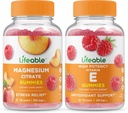 Magnesio vitale 85mg + Vitamina E, Gummies Bundle - Grande degustazione, Supplemento alla vitamina, Senza glutine, OGM gratis, pancia masticabile
