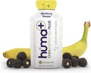 Huma Plus (Double Electrolytes) - Chia Energy Gel, BlackBerry Banana, 12 Gel - Stomach Friendly, Real Food Energy Gel