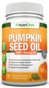 Olio di semi di zucca - 1000MG - 180 Softgels - Olio di semi di zucca naturale a freddo - Fonte naturale di acidi grassi essenziali - Grande per la crescita dei capelli, la salute della prostata e il tratto di GI