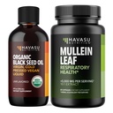 HAVASU NUTRITION Liquido dell'olio di semi neri organici + capsule di foglia di molluscina Bundle