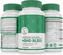 Mind Bliss Brain Supplemento: Memoria 40-Ingrediente, Vitamine Focus & Clarity, Energy Boost & Nootropic Support con DMAE, 60 Pills