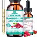 Detox Cortisol per le donne e gli uomini w. Super Calm 16-in-1 Magnesio, Theanine, Ashwagandha, St Johns Wort, Lemon Balm, Cortisol Wellness Liquid Drops for Balanced Cortisol, Harmone Balanced & Relaxation