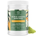 Super Greens Powder Superfood + Electrolytes & Tonic Herbs | Verdi organici, Shilajit, Adaptogens, Antiossidanti, Preobiotici & Probiotici & Postbiotic| per l'energia, Gut & Immune| non aromaed - 30 Serve