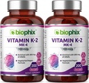 biophix Vitamin K2 MK-4-100 mcg 200 Caps con Alfalfa 2 Pack - Supporta le ossa forti Salute immunitaria