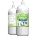 Animali Benessere Wild Alaskan Salmon olio per cani - Wild-Caught, Cold-Processed, Daily Omega-3 Fish Oil for Healthy Coat and Skin, Joint Mobility and Strength - EPA, DHA - 16 fl oz (473 ml)