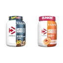 Dymatize ISO100 Polvere di proteine idrolizzate, Isolato di siero al 100%, 25g di proteine, 5.5g BCAAs & ISO100 polvere di proteine idrolizzate, Isolato di siero al 100%, Flavoro di ciambella smaltata di Dunkin