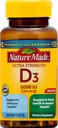 Vitamina D3 5000 IU (125 mcg), 180 Softgels Dimensione del valore, Alta Potenza Vitamina D aiuta a sostenere la salute immunitaria, le ossa forti e i denti, & Funzione del muscolo