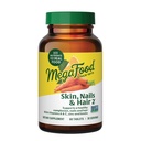 Pelle MegaFood, Unghie & Capelli 2 - Vitamine per Donne & Uomini - Biotina, Vitamina A, C, Zinco, B6, E, Acido Pantotenico - Vegan - Fatto Senza 9 Allergeni Alimentari - 60 Tab (30 Serve)