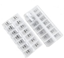 2 Pack OPP Clear Daily Pill Box organizzatore, organizzatore settimanale Pill 2 volte al giorno per pillole, integratori e farmaci, Am Pm Pill Organizer 7 giorno, Pill Box 7 giorno - 6.7 x 3.2 x 1 pollice