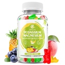Gummie di Magnesio di potassio, Gummie di potassio per bambini adulti, Glicinato di Magnesio ad alto assorbimento per Crampe di gambe e salute immunitaria, Senza zucchero, Sapori misti vegani, 60 Conte