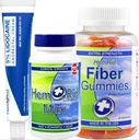 HemRid Sistema completo di supporto emorroidi – Formula Max, Crema di lidocaina & Fibra Gummies per il sollievo immediato & comfort a lungo termine