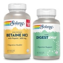 SOLARAY Betaine HCl con Pepsin e Super Digestaway - Digestive Health Bundle