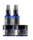 C60 Soluzione completa per la cura della pelle - Anti invecchiamento idratante, mascherina, crema per gli occhi e siero con carbonio 60 Superantiossidante - Illuminazione per le macchie scure, anche tono della pelle, area dell'occhio, linee sottili e rughe
