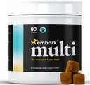 Embark Dog Multibenefit – All-in-1, Integratori per Cani – Glucosamina, Condroitina, Supporto Giunto – Pelle, Cappotto, Cervello e Salute Immune – Vet-Formulato e All-Natural – 90 Soft Chews