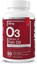 Elementi essenziali Omega-3 Fish Oil Supplemento con EPA & DHA | Acidi grassi per il supporto immunitario, cuore e cognitivo | 60 Softgels