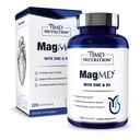 1MD Nutrition MagMD Plus - Magnesio con zinco e D3 | Promuove la salute del cuore, Supporta la forza del muscolo e della ossa, e aiuta il sistema immunitario - 120 Ct