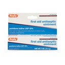 Rugby First Aid Antiseptic Ointment, Povidone Iodine USP 10% Soluzione Topical, aiuta a prevenire l'infezione in tagli minori, graffi e brucia - 1 Oz.