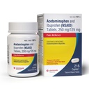 Doppia azione Acetaminophen 250mg e Ibuprofen 125mg Caplets, fino a 8h di sollievo del dolore per i dolori minori e dolore, mal di testa, Toothache, Backache, ceppi mestruali, dolore minore artrite, 216 Conte