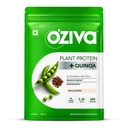 OZiva Organic Plant Protein Powder | 500 Gm | (30g Vegan Protein - Pea Protein a, Brown Rice Protein & Quinoa, Soy Free) per Everyday Fitness, Boosts Immunity, Non aromaed (1.1 lb)