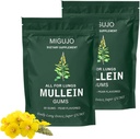 Mullein Lung Cleanse Repair Gum, Mullein Gum, Lung Cleanse Repair Gum - Pear Flavored, Mullein Leaf Estratto di erbe per Lung Health & Sinus Relief (2 Borse)