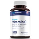 Vitamina C 1000mg Complesso con L-Lysine 500mg, Zinc 12mg, Bioflavonoidi 300mg. Doctor Formulated Magnesium Stearate Integratori gratuiti per il supporto sano del sistema immunitario.(1)
