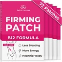 Patch B12 (Pack of 72) - Patch di vitamina naturale al 100% per le donne, supporto energetico e corpo, autoadesivi adesivi trasparenti - Formula potenziata