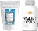 Bundle | Vitamina C fine polvere, 454 Serve e capsule di vitamina C, 200 capsule
