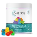 One Sol Pre-Workout per le donne, pompa potenziata & messa a fuoco, nessun Jitters o Crash, ingredienti naturali, 100% Vegan, senza glutine e soia, (Gummy Bear)