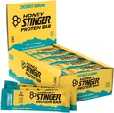 Miele Stinger Protein Bar, Mandorla di cocco, Proteine Packed Food for Exercise, Endurance and Performance, Sport Nutrition Snack for Home & Gym, Post Workout, Scatola di 15