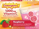Polvere di vitamina C di Emergen-C 1000mg, con antiossidanti, vitamine di B ed elettroliti, integratori di immunità per il supporto immunitario, miscela di bevanda senza caffeina, aroma di lampone - 30 Mese di alimentazione