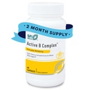 Klaire Labs SFI Health Active B Complex - Complesso di vitamina B etilato con Methyl Folate, B12, B6 e altro ancora - Supporta energia sana, cervello, fegato & Nerve Funzione (60 capsule)