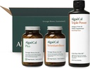 ALGAECAL Welcome Kit - Bone Builder Pack, Plant Based Calcium Supplement & Strontium, 16 nutrienti per Bone Health + EPA & DHA Omega 3 Fish Oil, Brain di supporto, Cuore, Pelle & Bones, Made in USA