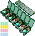 Restree Weekly Pill Organizer, 7 scomparti Portable Pill Box Una volta al giorno, Moisture-Proof Travel Pill Case, Pill Storage Box per Vitamina, Medicina, Fish Oil/Supplements (Green)