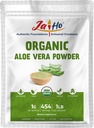 Jai Ho Certificata USDA Organic Aloe Vera Polvere – 1 LB – Senza glutine, Vegan, Non OGM – Sacchetto di chiusura a cerniera