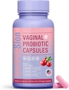 Probiotici vaginali UniVitaSion per le donne pH Balance, Lactobacillus Prebiotic Complex, Estratto di mirtillo, D-Mannose per proteggere la flora vaginale, Vaginal Odor Control - 30 miliardi di CFU, 60 capsule