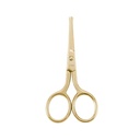 LIVINGO Professional Nose Forbici per capelli, Multi-purpose in acciaio inox arrotondato punta dritto lama, Facial Hair Beard sopracciglia Ear Trimming Beauty Grooming Tool per gli uomini e le donne, 3,5" Oro
