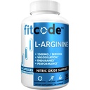 Fitcode Pure Extra Strength L-Arginina HCl 1500mg, Nitric Oxide Supplemento per la vascolarità, pompe, resistenza, prestazioni, crescita muscolare, energia, potente N.O. pompe muscolari (50 Serve)